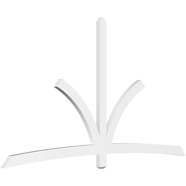 Ekena Millwork Davenport Architectural Grade PVC Gable Bracket, 108"W x 58 1/2"H x 2"D x 4"F, 13/12 Pitch GBP108X59X0204DAV00 - main